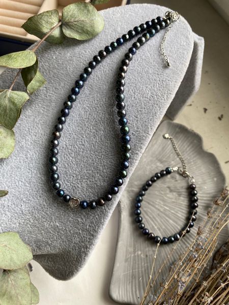 Чокер "Black pearls" 71811 фото