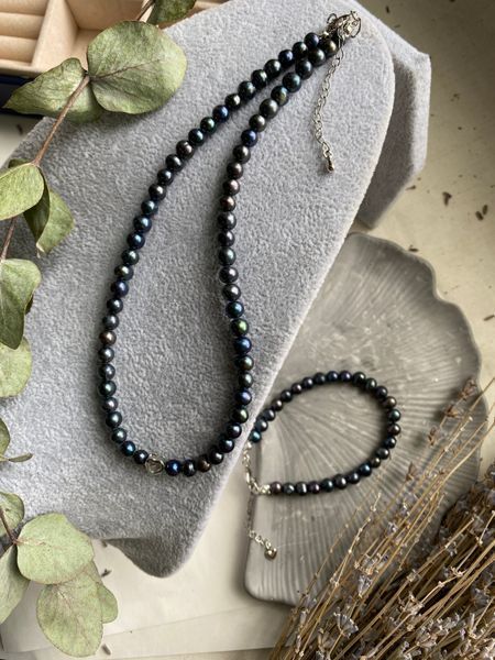 Чокер "Black pearls" 71811 фото