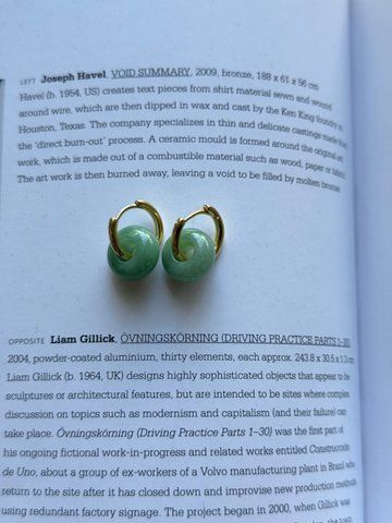 Сережки "Green bagel" 15171 фото